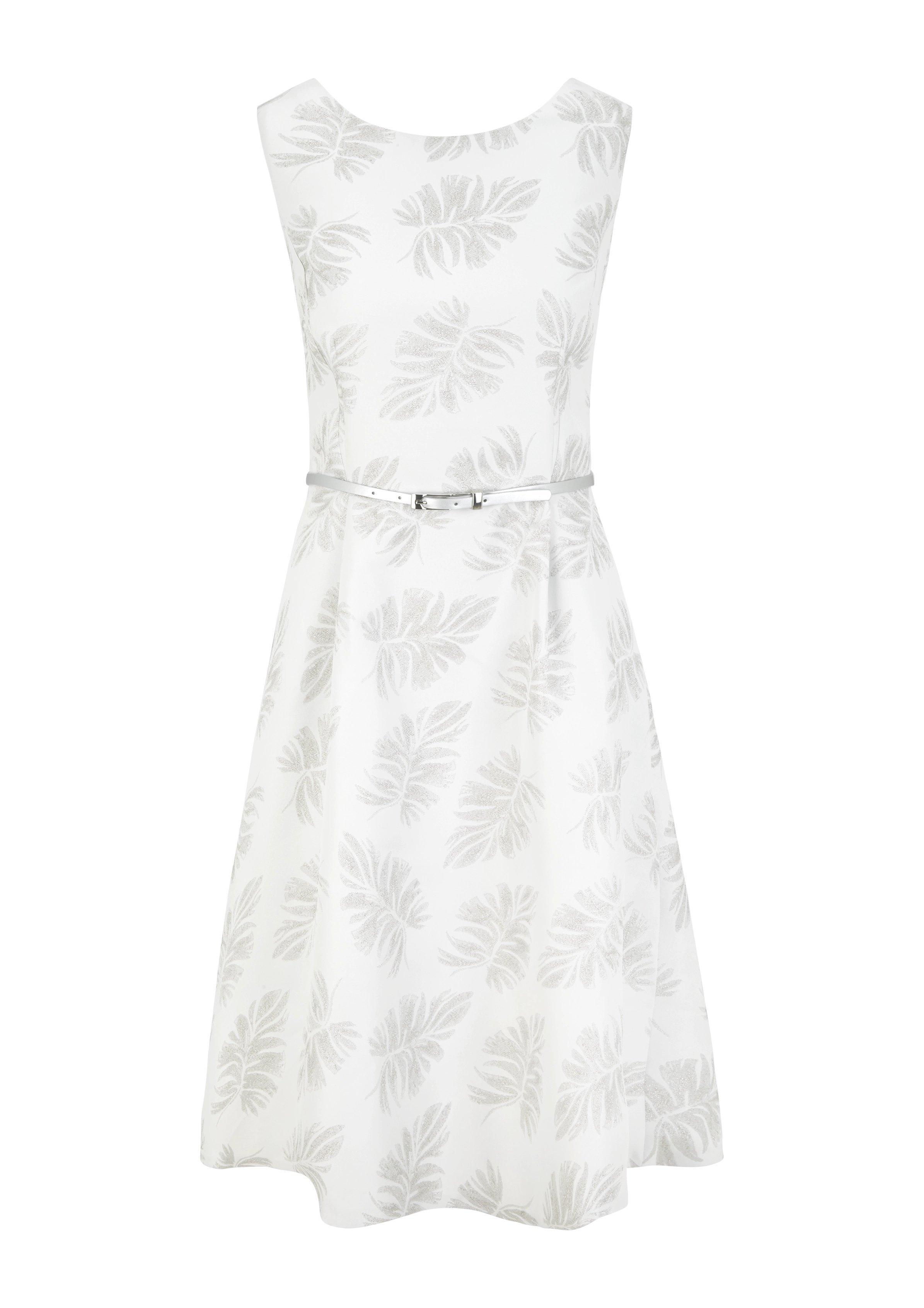 Comma Jacquard Dress With A Tropical Pattern