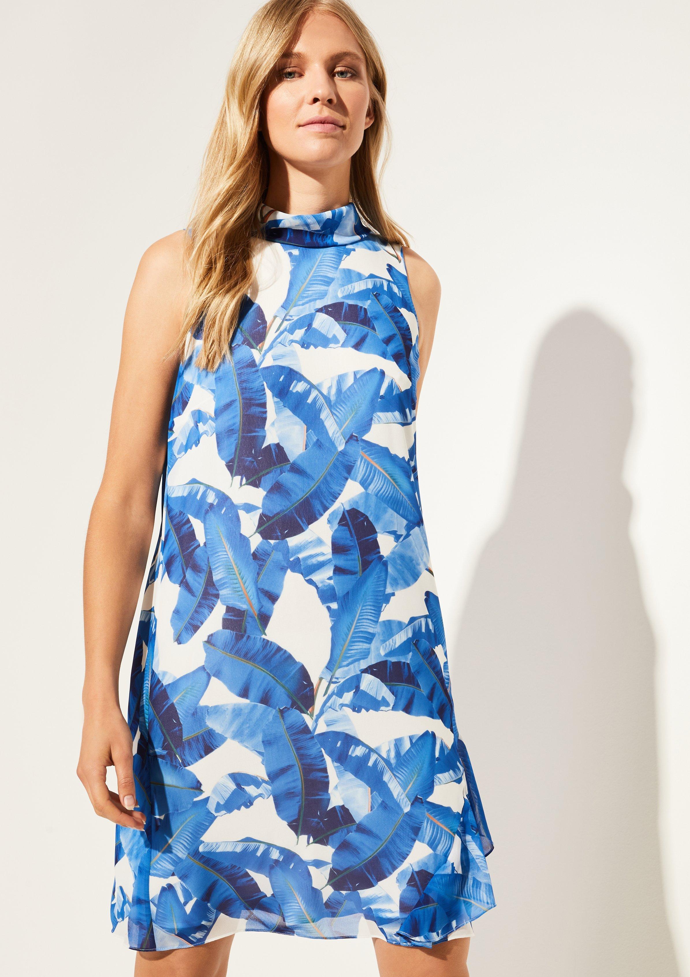 Comma Kleid Mit Floralem Print