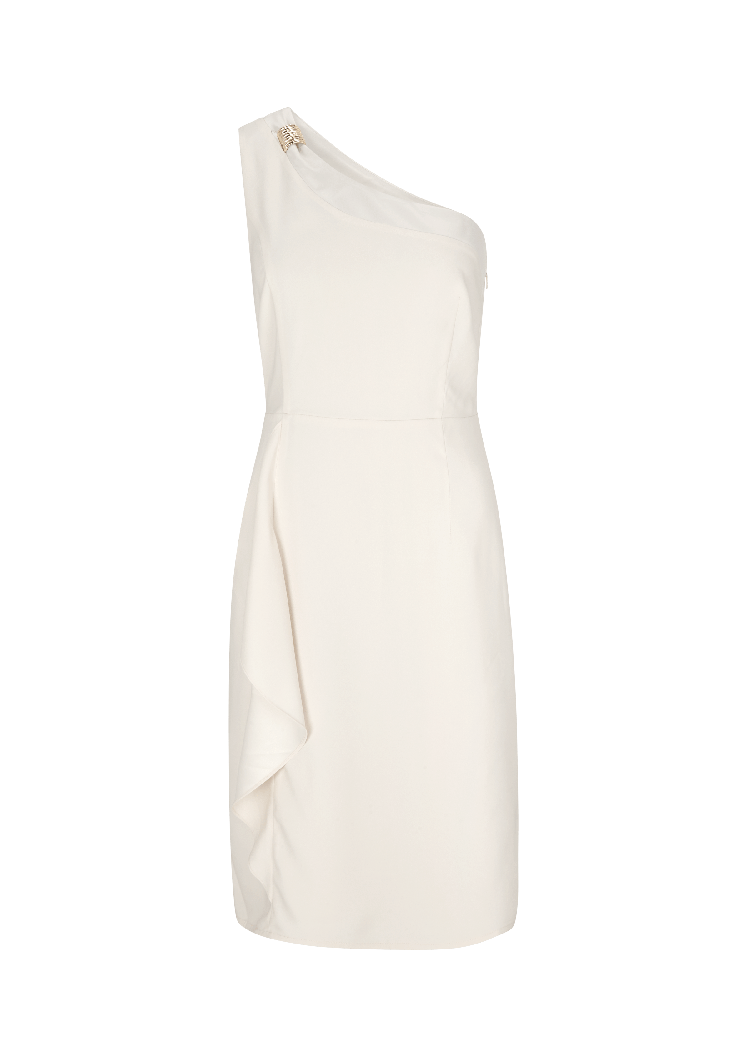 Comma Tailliertes Kleid Mit Volant