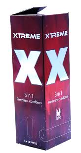Xtreme 3 in 1 Premium Condoms ( 12 pack * 1 box )
