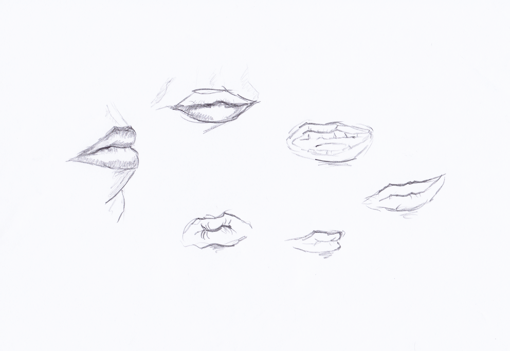 Mouth Sketch Portratzeichnung Zeichnungen Lippen Zeichnen