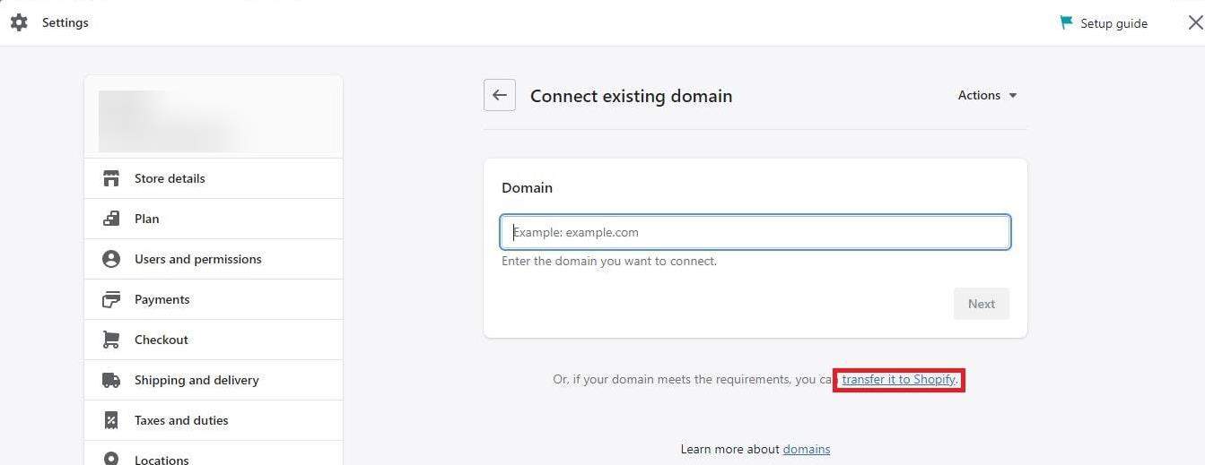 How to transfer a domain to shopify seamlessly [2025]