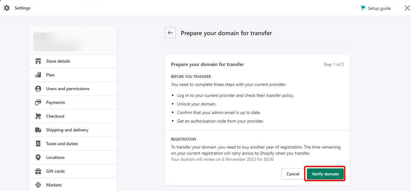 How to transfer a domain to shopify seamlessly [2025]