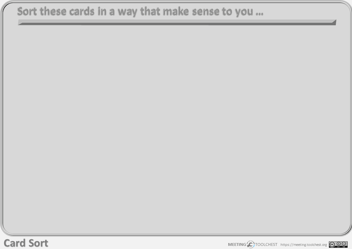 Card sort template - illustration of a card sort template