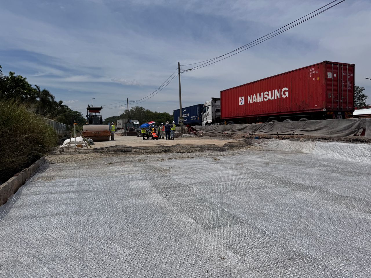 Geogrid installation