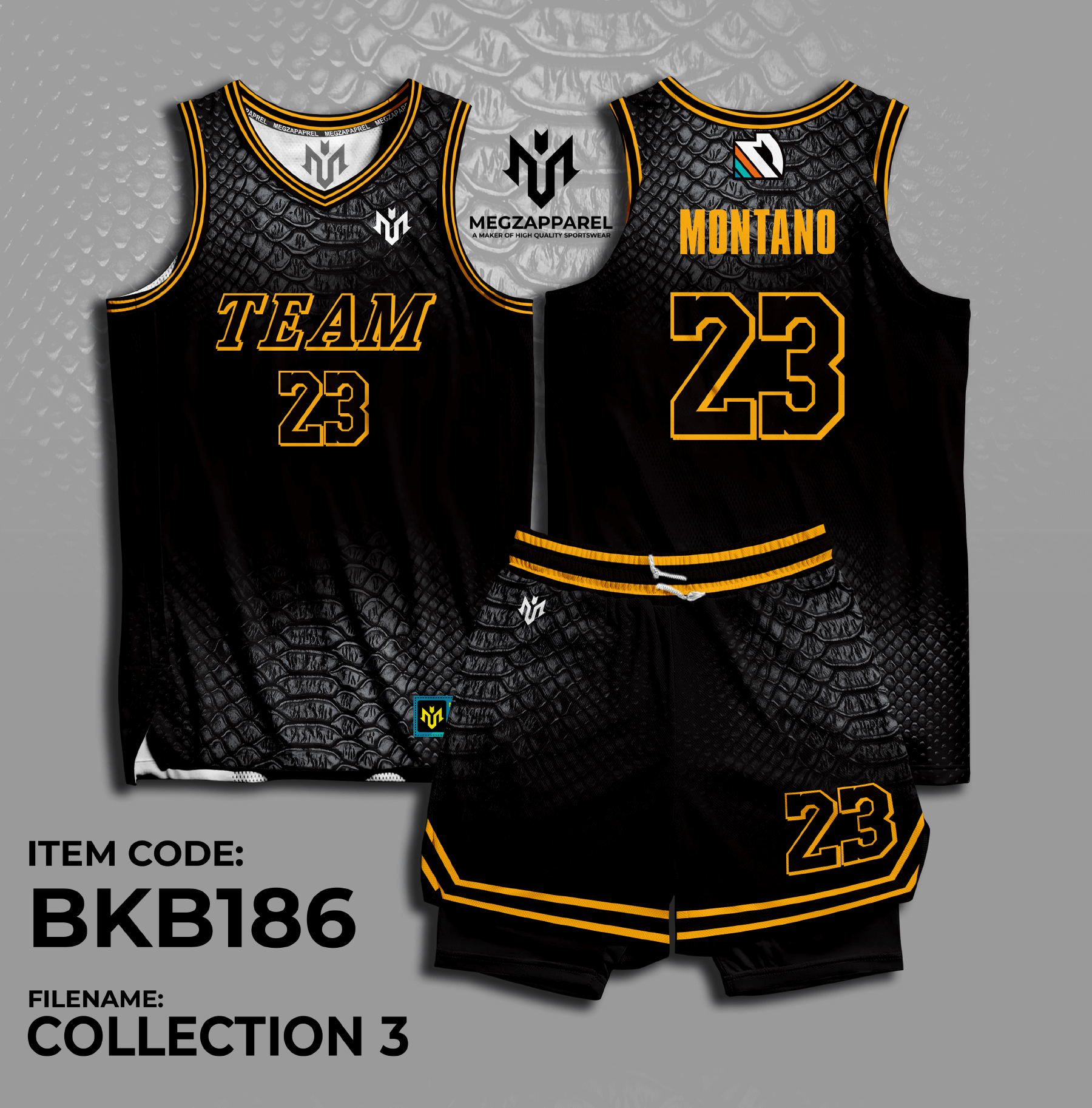 20 Kids Black vintage Mamba Basketball Uniform