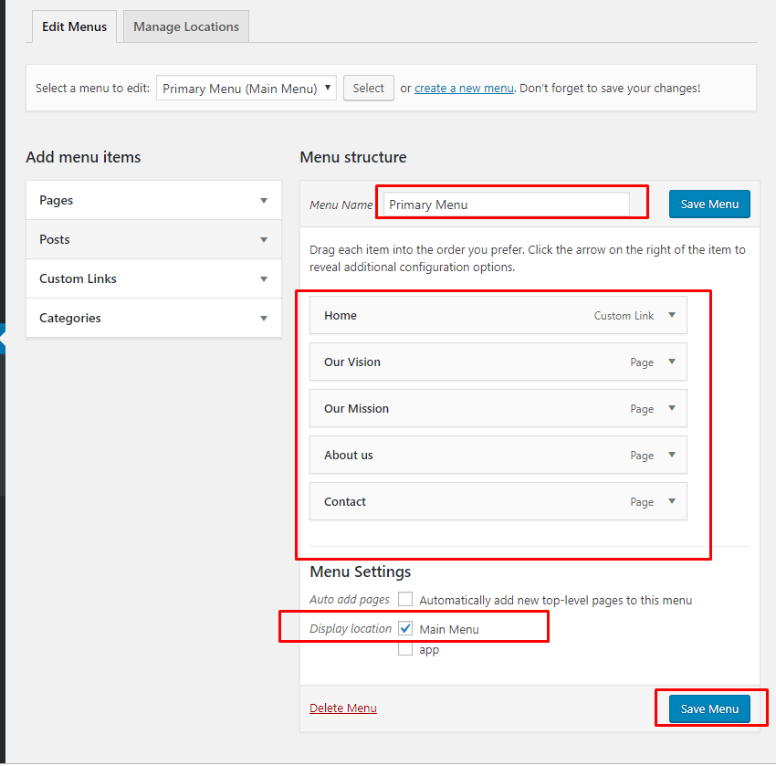 Get started by adding a new space to create conten. WordPress: Get Menu Items and it's sub-items in an array - kabita Dhimal