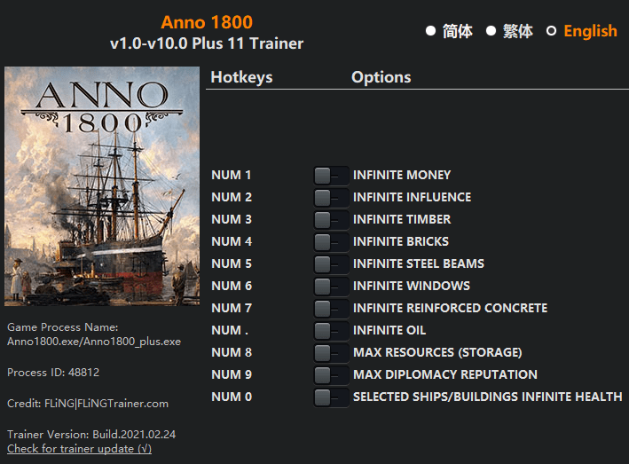 Table for cheat engine v1.8.3742 steam {recifense}. Anno 1800 Trainer (10.0) - Latest Version
