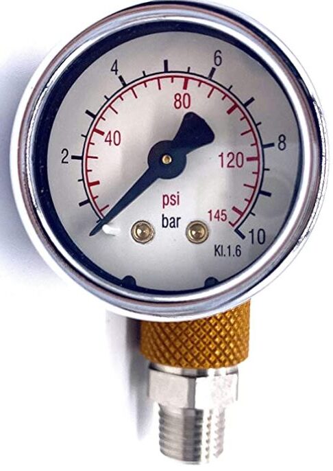 MEANLIN MEASURE 1/2 Inch NPT Air Compressor Regulator with Gauge, 0-150 PSI BR4000 Air Gauge