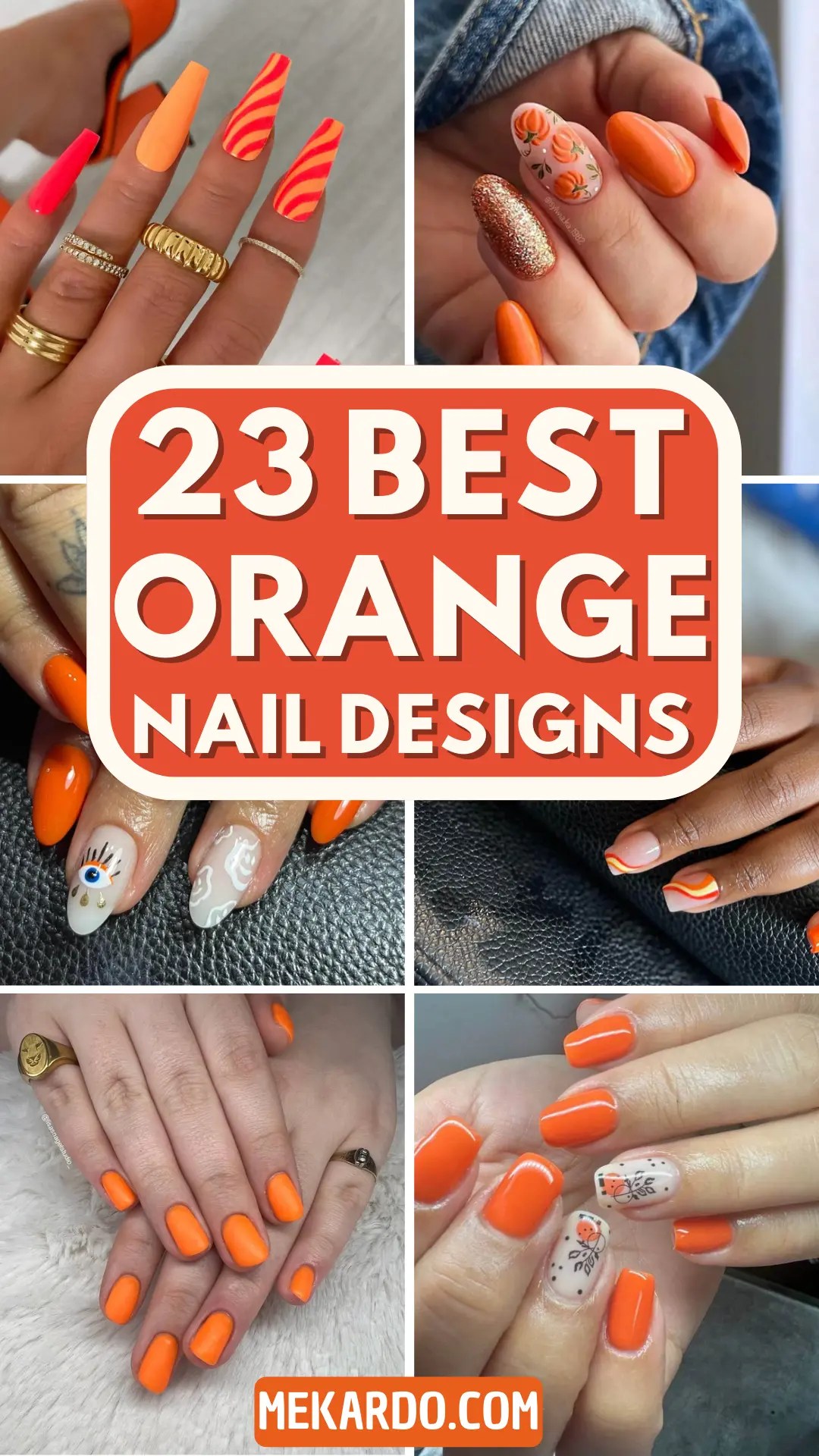 23 bold orange nail designs to stand out in style