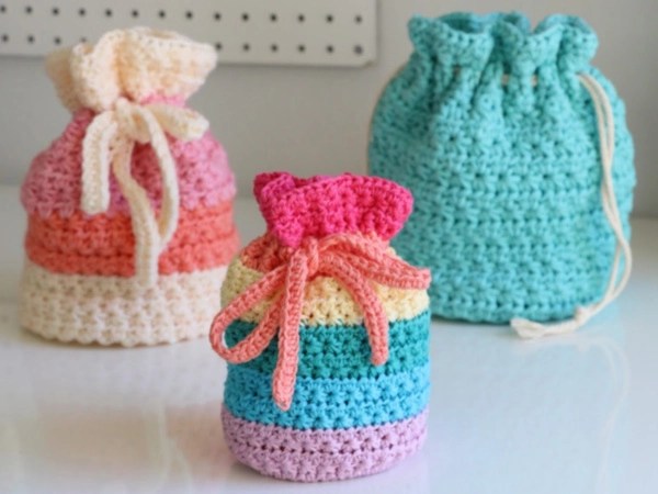 Drawstring Crochet Bag Pattern Star Stitch Melanie Ham
