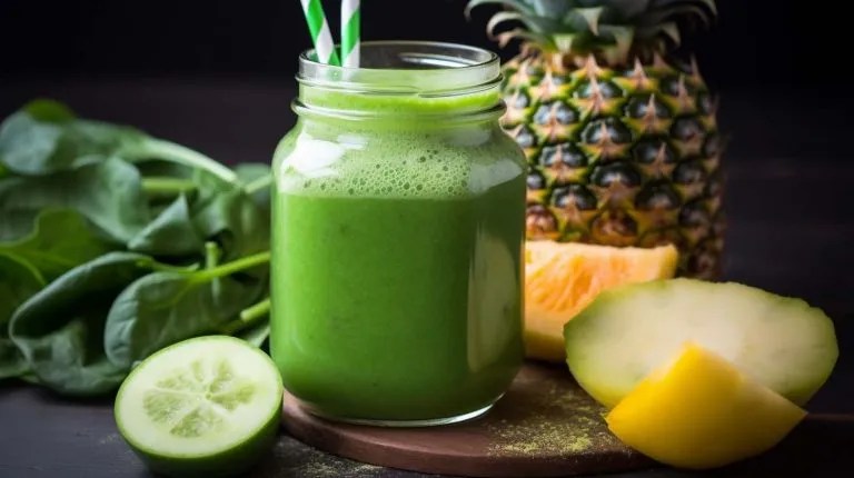 Detox green smoothie, super green smoothie, island green smoothie. Healthy smoothies. Tropical island green smoothie