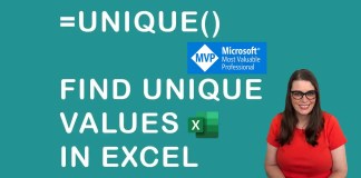 How to Find Unique Values in Excel Using the UNIQUE Function