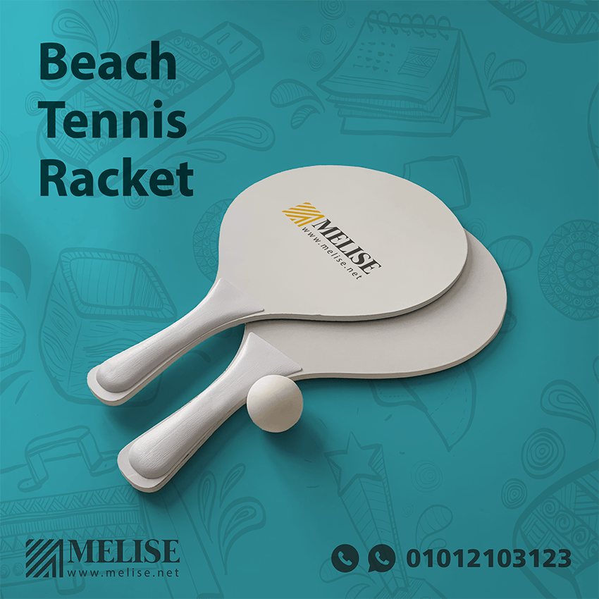 Melise Wooden Beach Rackets – Eco-Friendly Corporate Gifts Egypt Melise lightweight wooden beach rackets with printed logo, ideal for summer corporate giveaways in Egypt