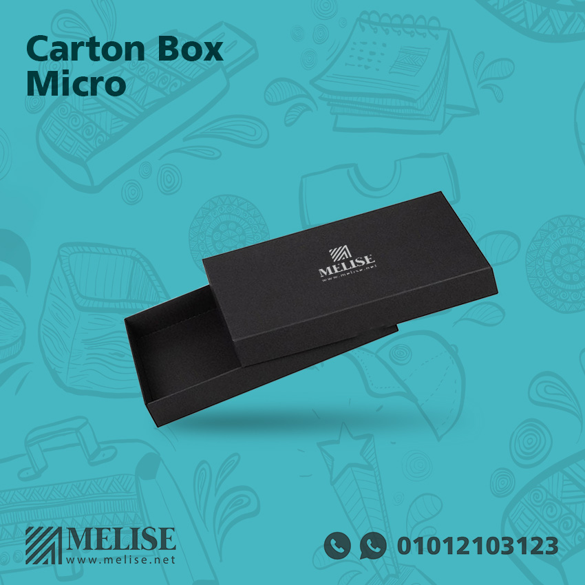 Micro Carton Box by Melise Giveaways Egypt, size 17.5x8 cm, customizable with engraved or printed logo, ideal for small product packaging, delicate gift items, or eco-friendly branding in Egypt.