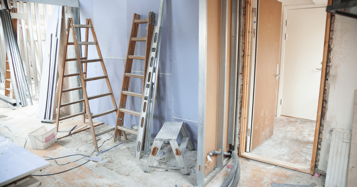 A house mid renovation