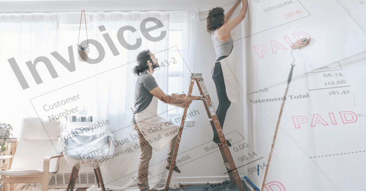a homeowner in the UK presenting renovation invoices