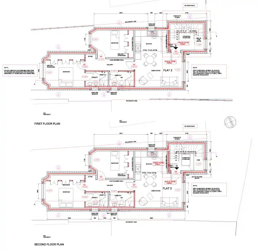 first and second floor plan