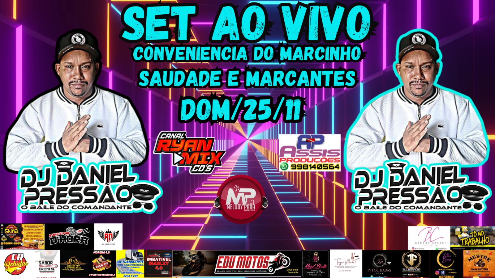 DJ DANIEL PRESSÃO NA CONVENIENCIA DO MARCINHO(SAUDADE E MARCANTES)-SEG-25-11