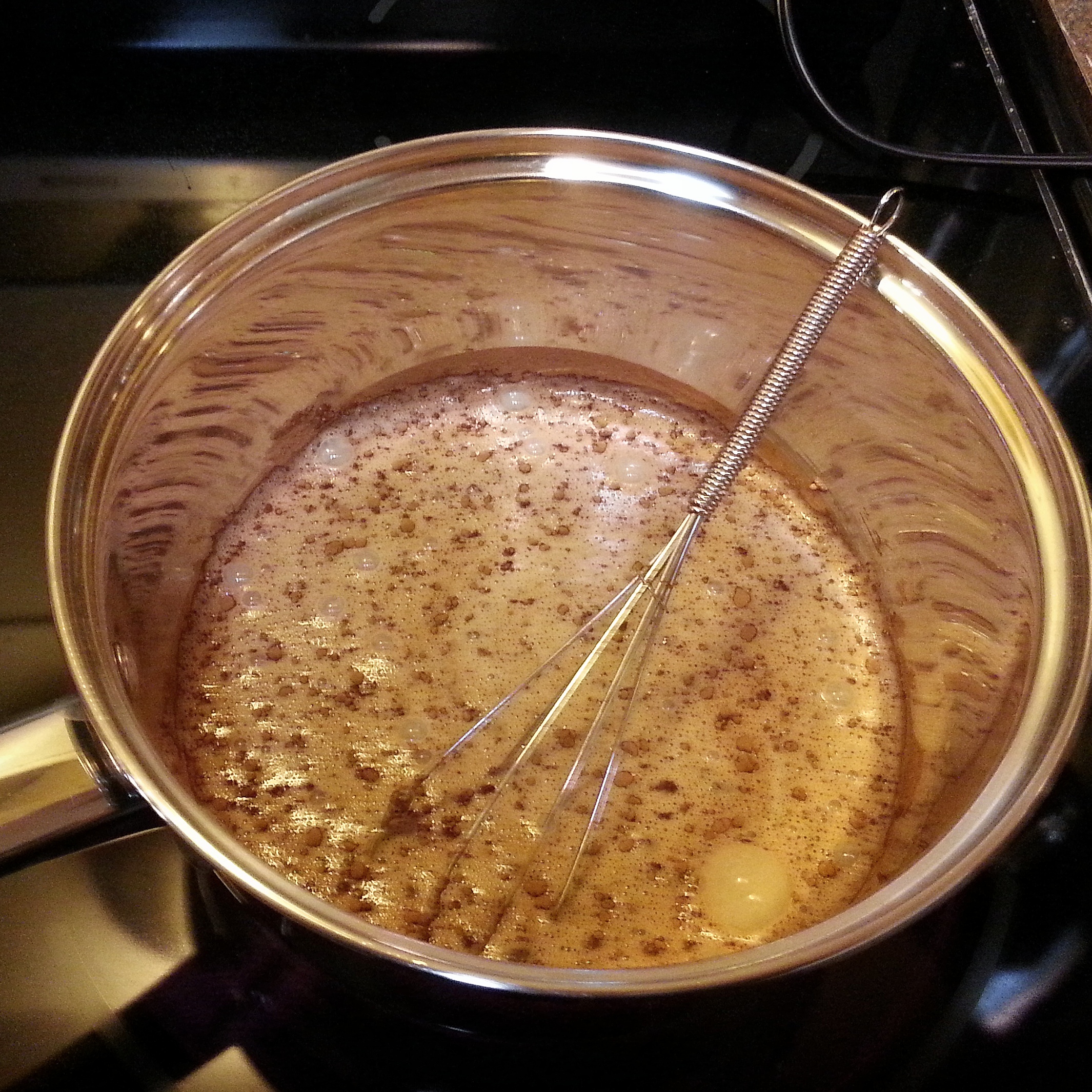 cream + cocoa powder