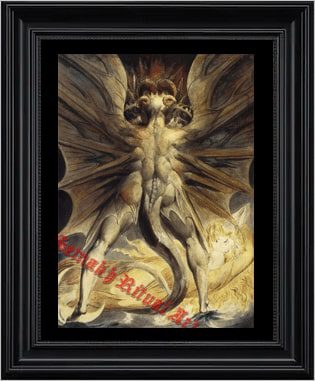 The Great Red Dragon, by William Blake print - Memento Mori Los