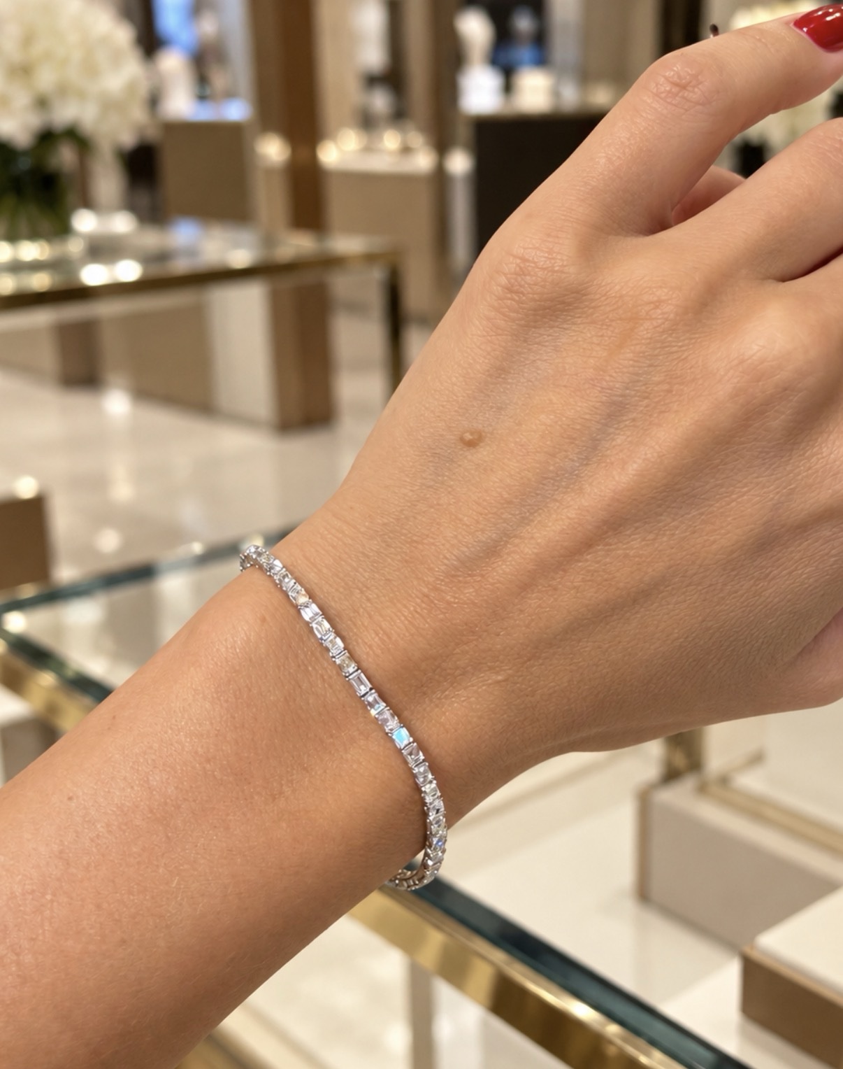 5.21 TCW Lab Grown White Gold Diamond  Tennis Bracelet