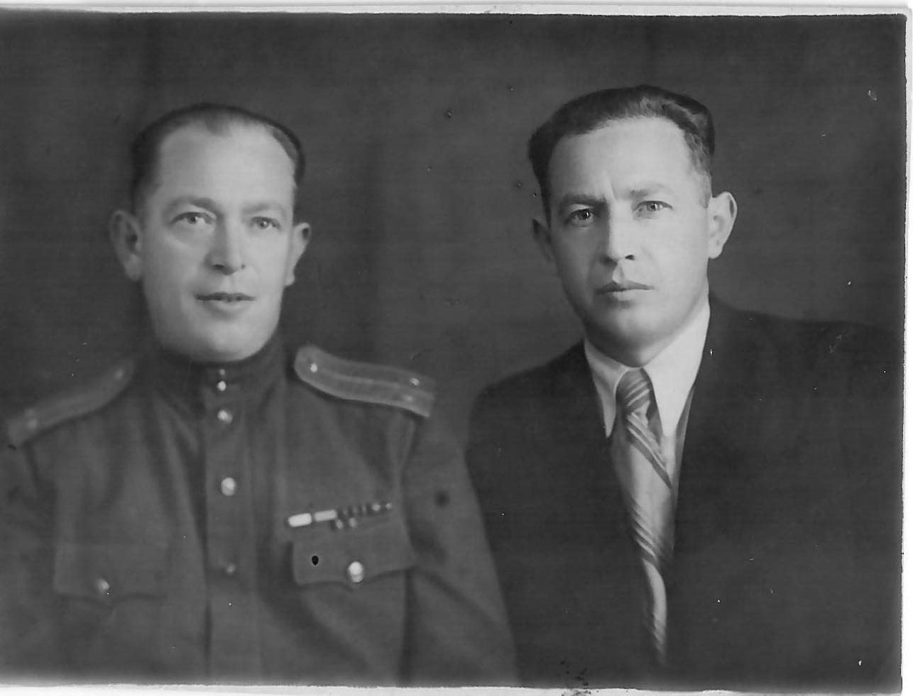 With a brother Leva (on the left)