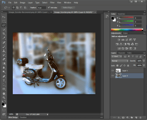 blur photoshop parts background layer mixer channel object selected