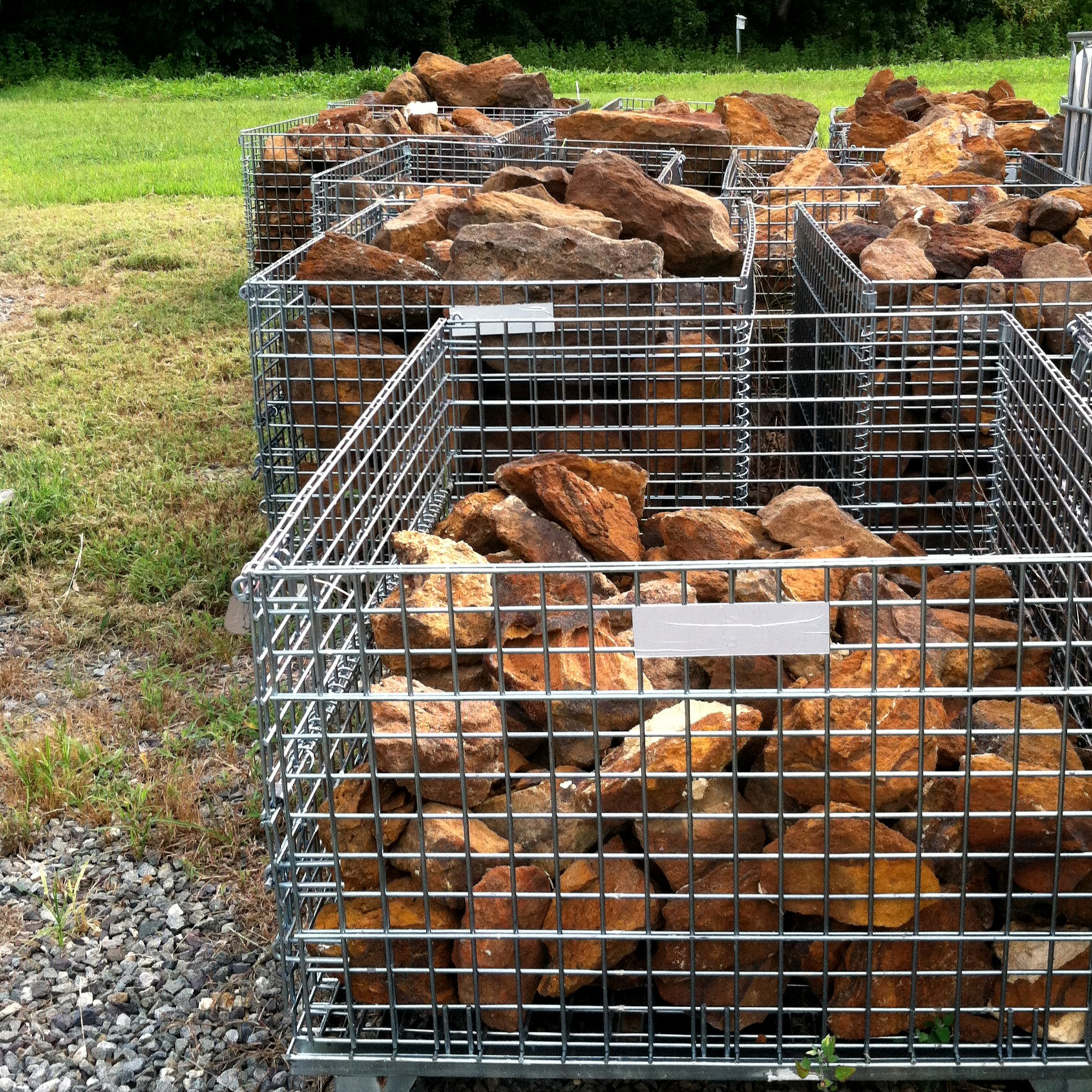 The house was built of iron-infused sandstone that was quarried from nearby Mount Airy plantation, the home of Rebecca Tayloe Lee.