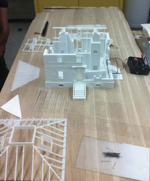 North View of House positioned in the site model base.