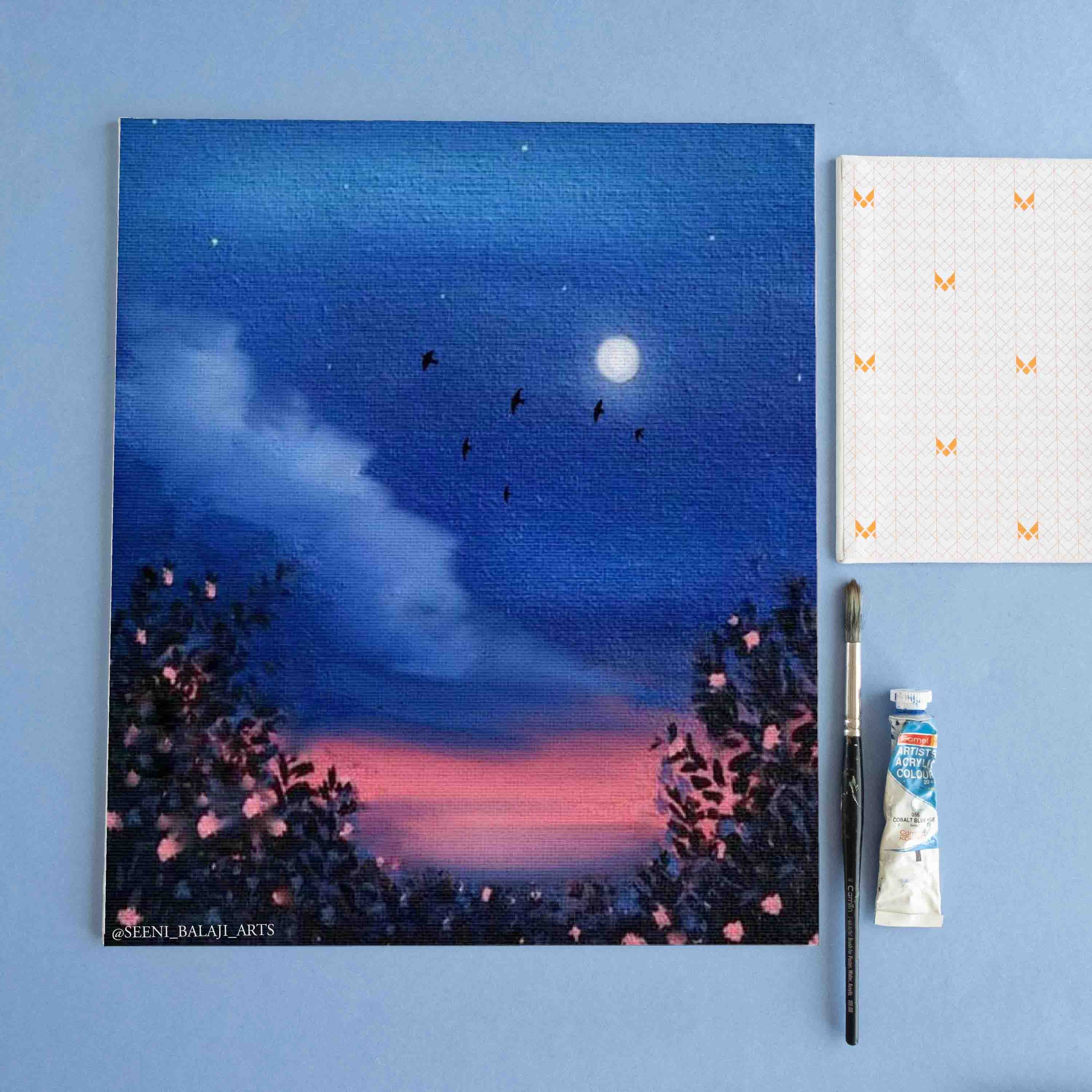 Night Sky Acrylic Painting