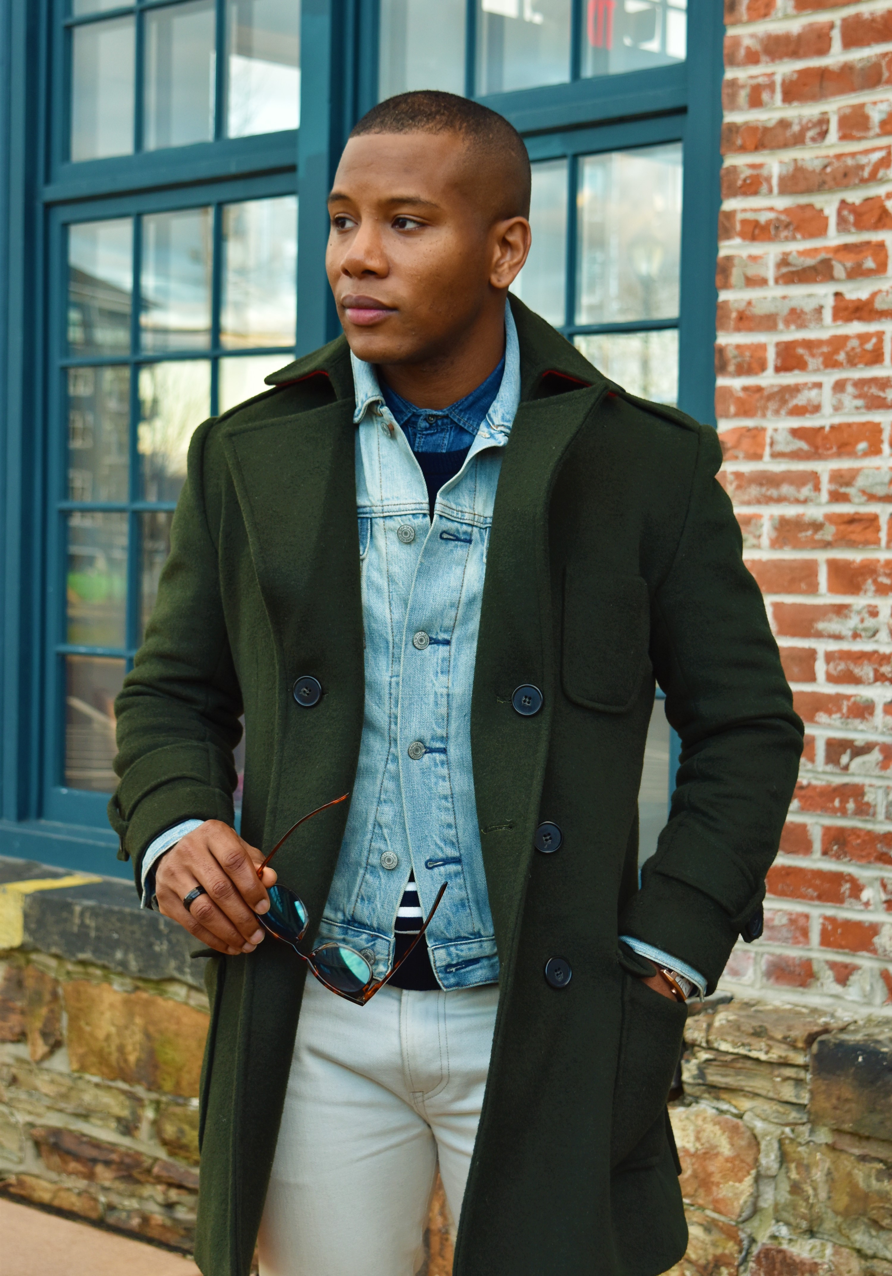 Winter Essentials: The Wool & Cashmere Green Double Breasted Coat