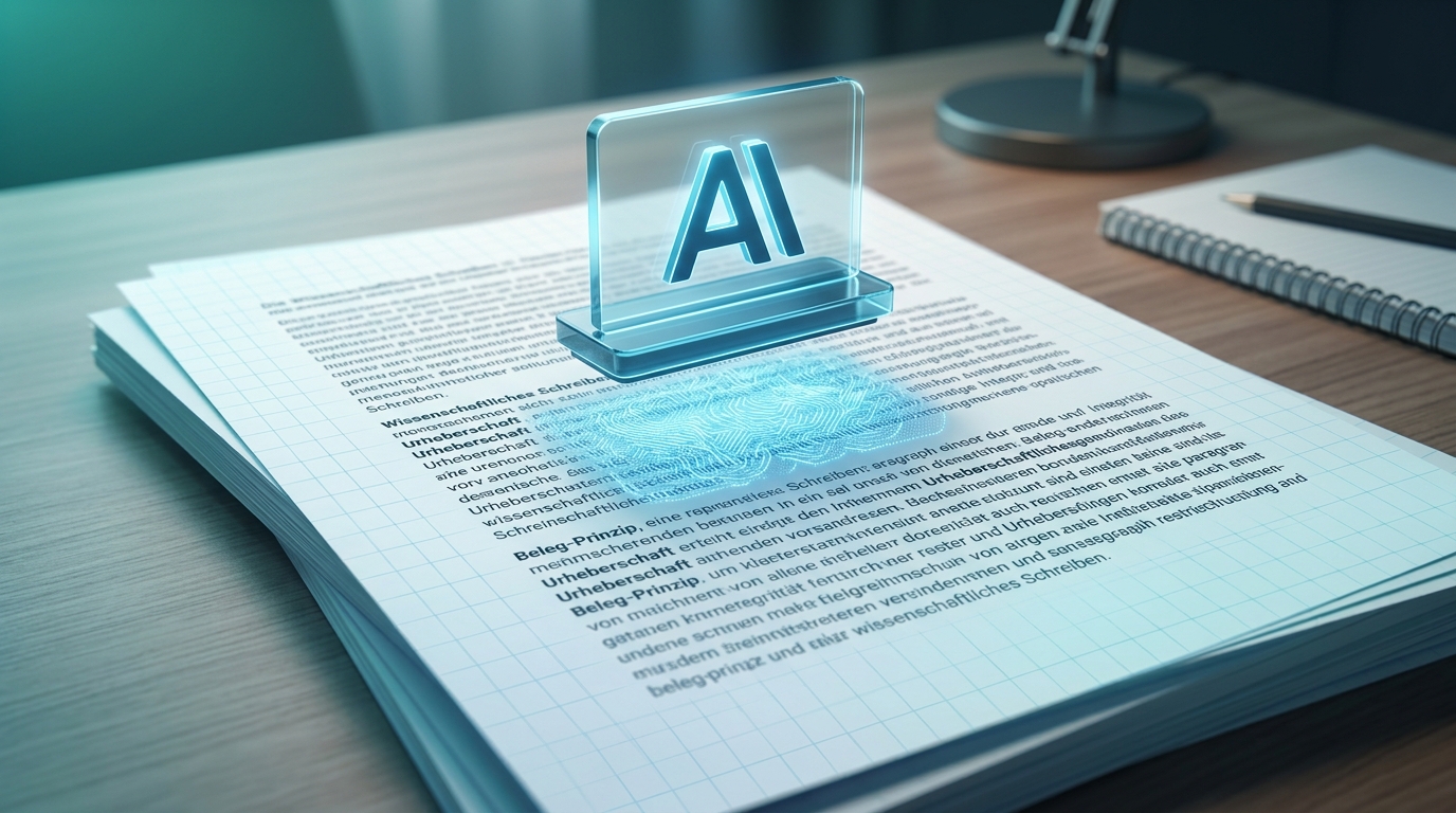 Eine minimalistische Vektor-Illustration eines digitalen Schreibprozesses. Das zentrale Panel 'DRAFTING' (Entwurf) ist hervorgehoben und zeigt eine stilisierte Liste von Aktivitäten wie 'evolution' (Entwicklung), 'revisions' (Überarbeitungen) und 'paragraphs' (Absätze), sowie ein integriertes Säulen- und Kreisdiagramm. Dieses Panel ist eingerückt und liegt zwischen zwei weiteren, leicht abgedunkelten Panels für 'RESEARCH' (Forschung) und 'REVIEW' (Überprüfung).