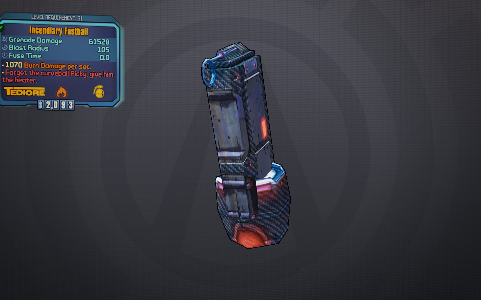 Fastball » Borderlands 2 Legendary Grenade Mod » MentalMars