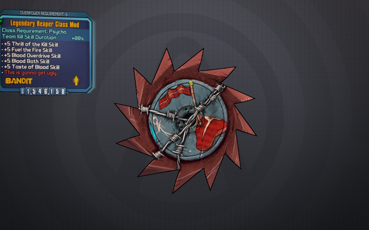 Legendary Reaper Class Mod » Borderlands 2 » MentalMars