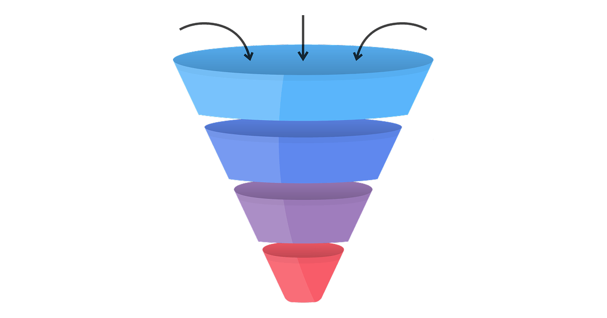 multi-colored driver recruiting funnel