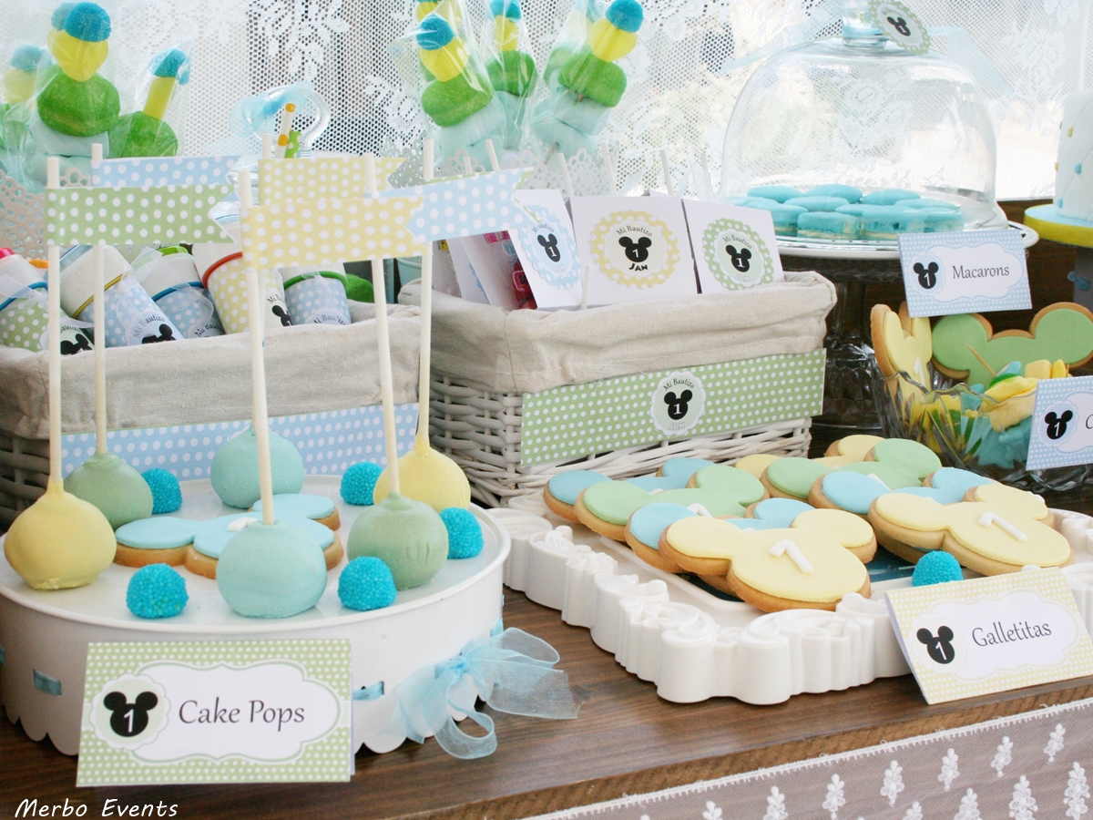 Mickey Principe Decoracion De Mickey Bebe Celeste Novocom Top