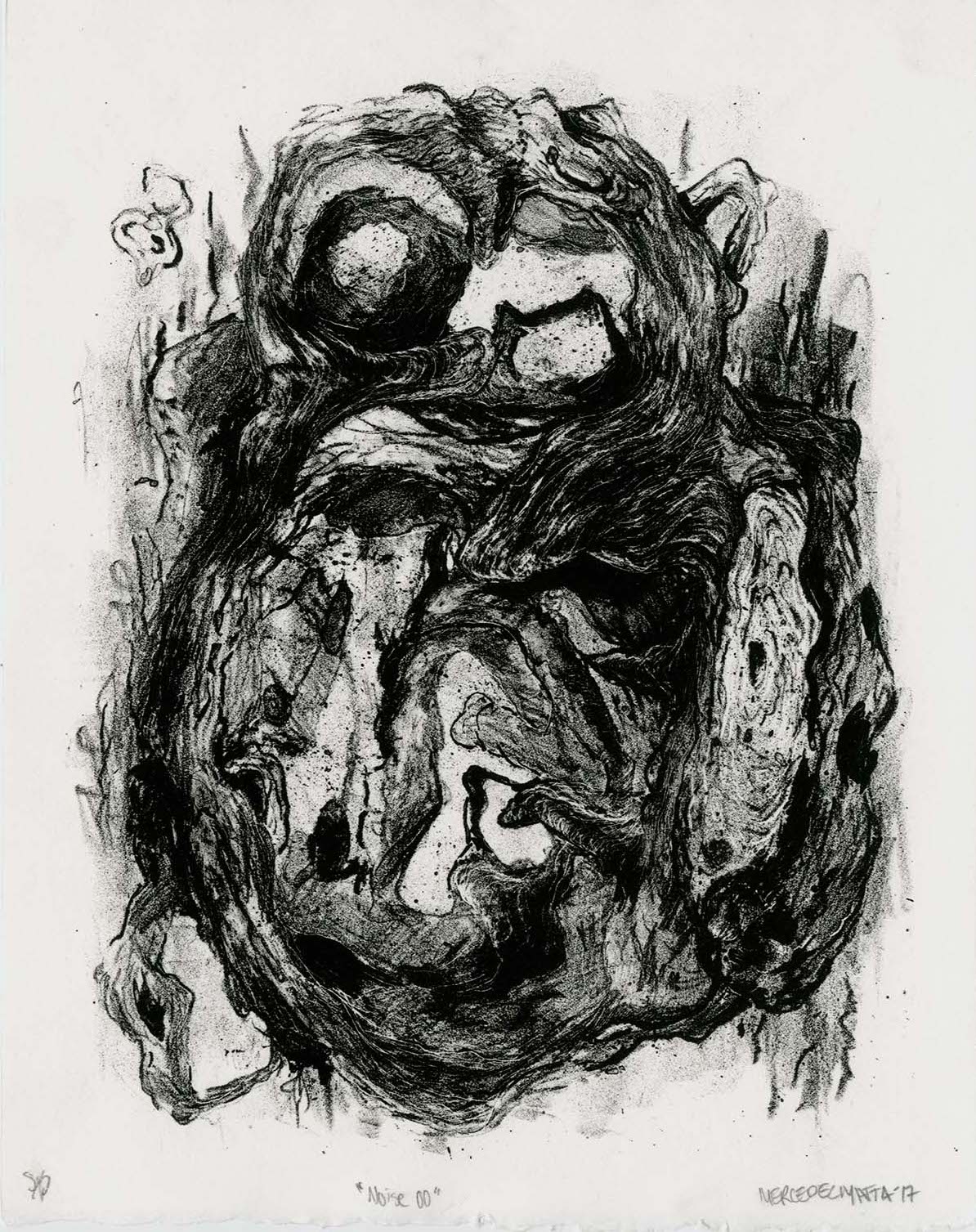 “Noise 00”, Lithography, 8”x10”2017