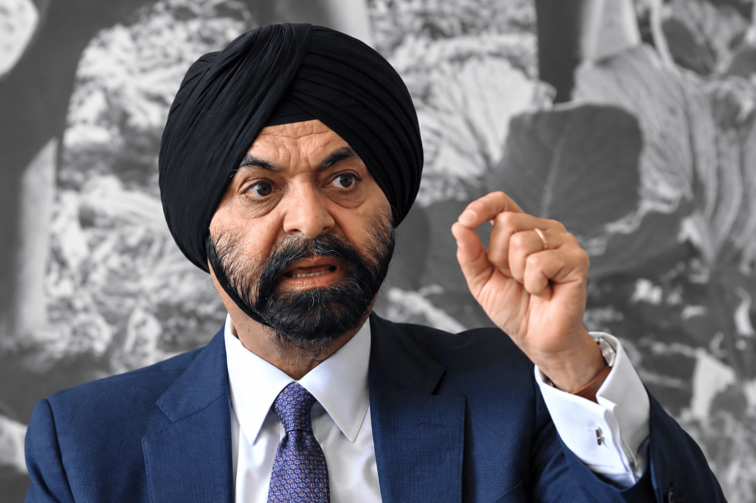 World Bank President Ajay Banga discussing artificial intelligence, productivity and job creation in developing economies.