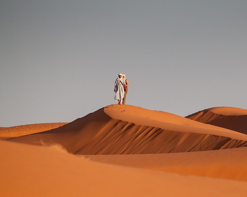 Dunas de Merzouga en el desierto del Sáhara