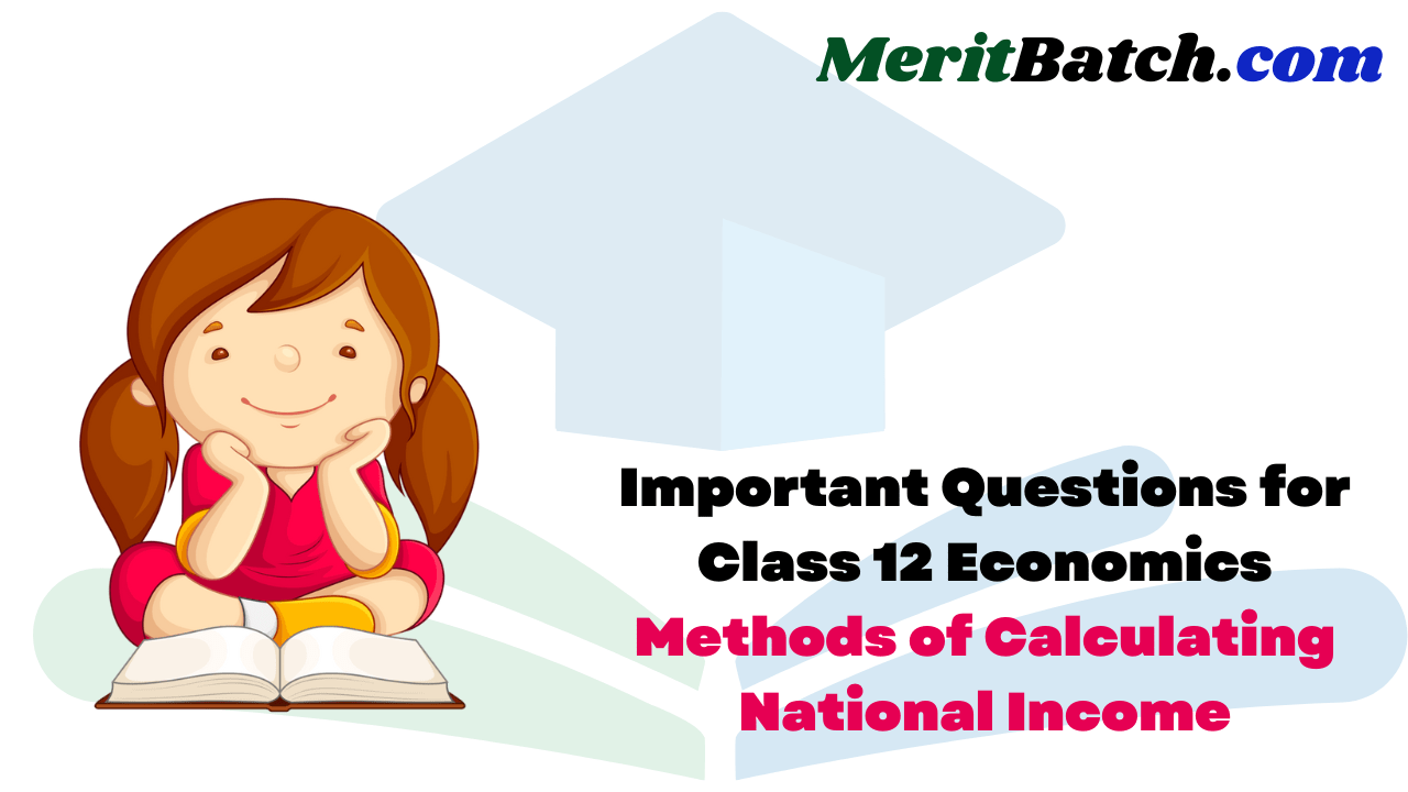 Important Questions for Class 12 Economics Methods of Calculating National Income