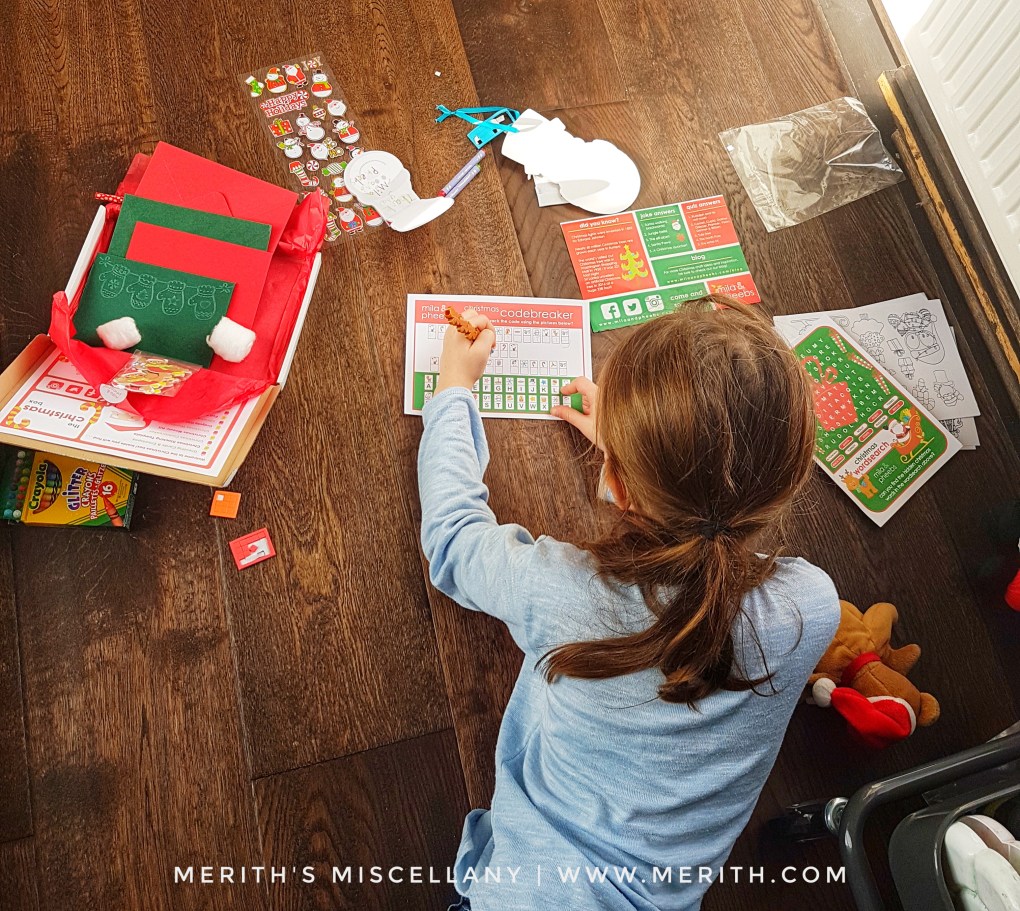 Mila and Pheebs Review December Christmas Box Kids Stationary Activity Subscription Box