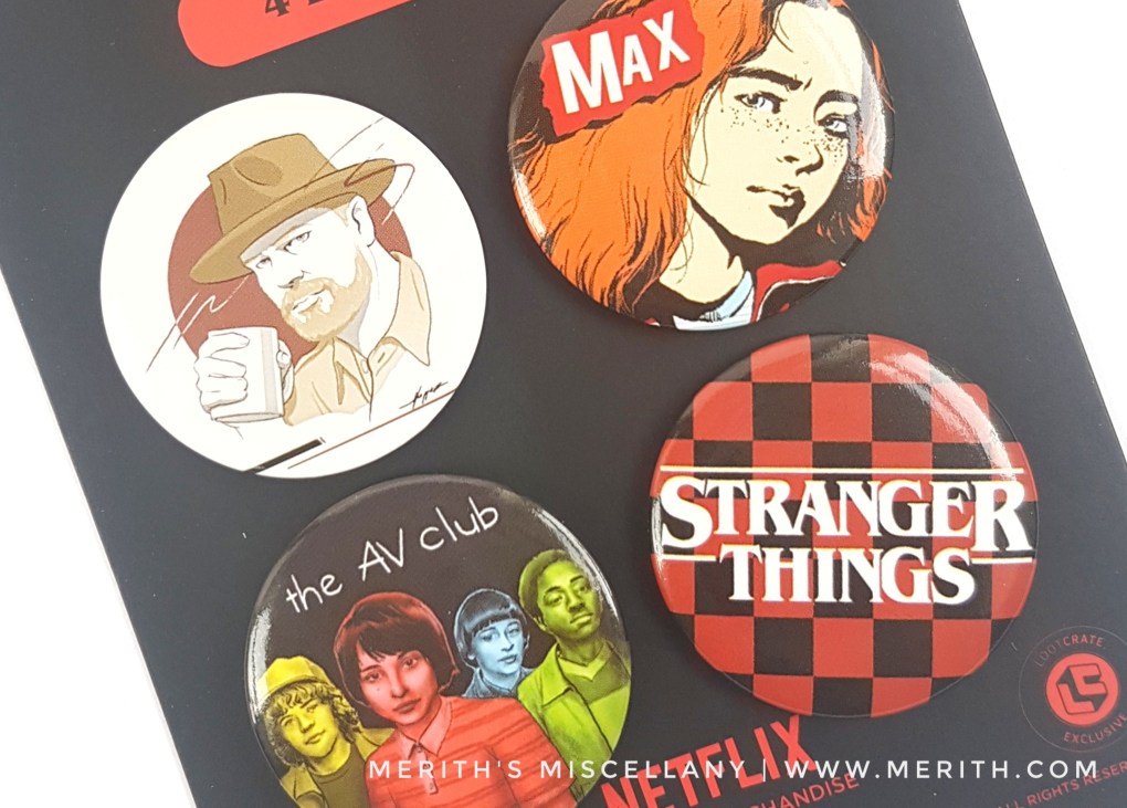 80s Concert Button Set Loot Crate Review Stranger Things Unboxing Limited Edition Crate