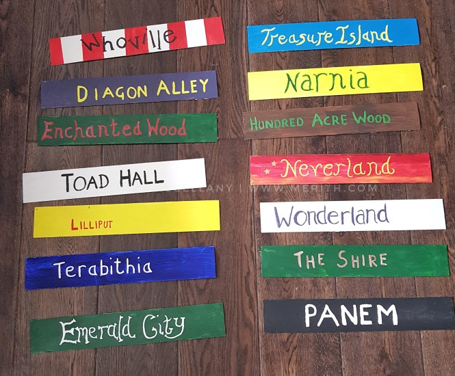 A step-by-step making of a literary book signpost for school, library, or home decoration!Literary Signpost DIY Book Signpost DIY