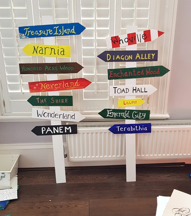 A step-by-step making of a literary book signpost for school, library, or home decoration!Literary Signpost DIY Book Signpost DIY