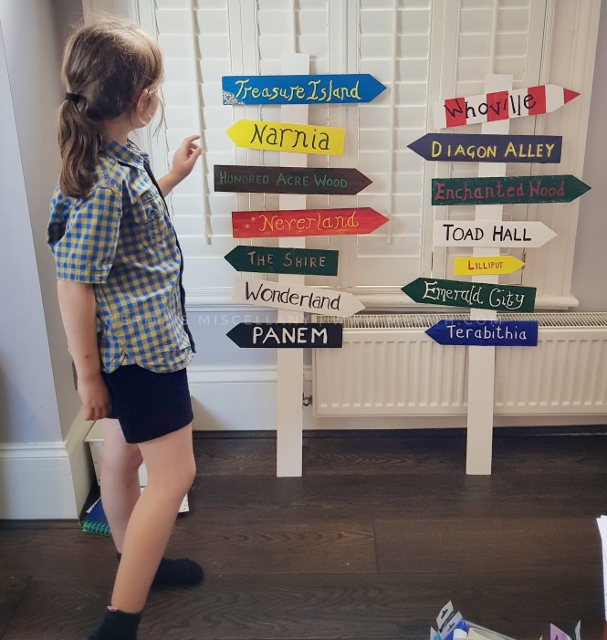 A step-by-step making of a literary book signpost for school, library, or home decoration!Literary Signpost DIY Book Signpost DIY