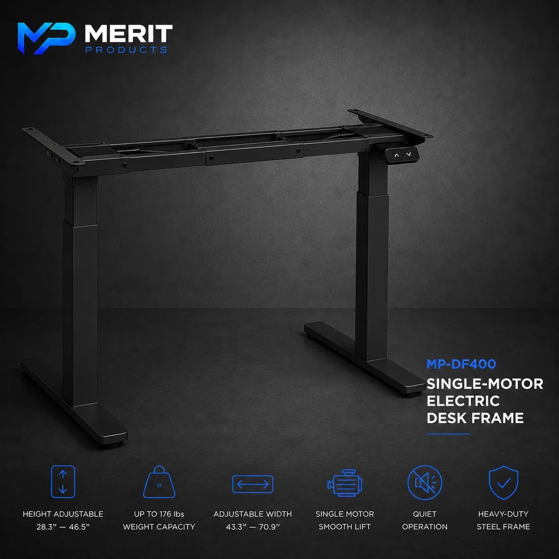 Single-Motor Electric Desk Frame
