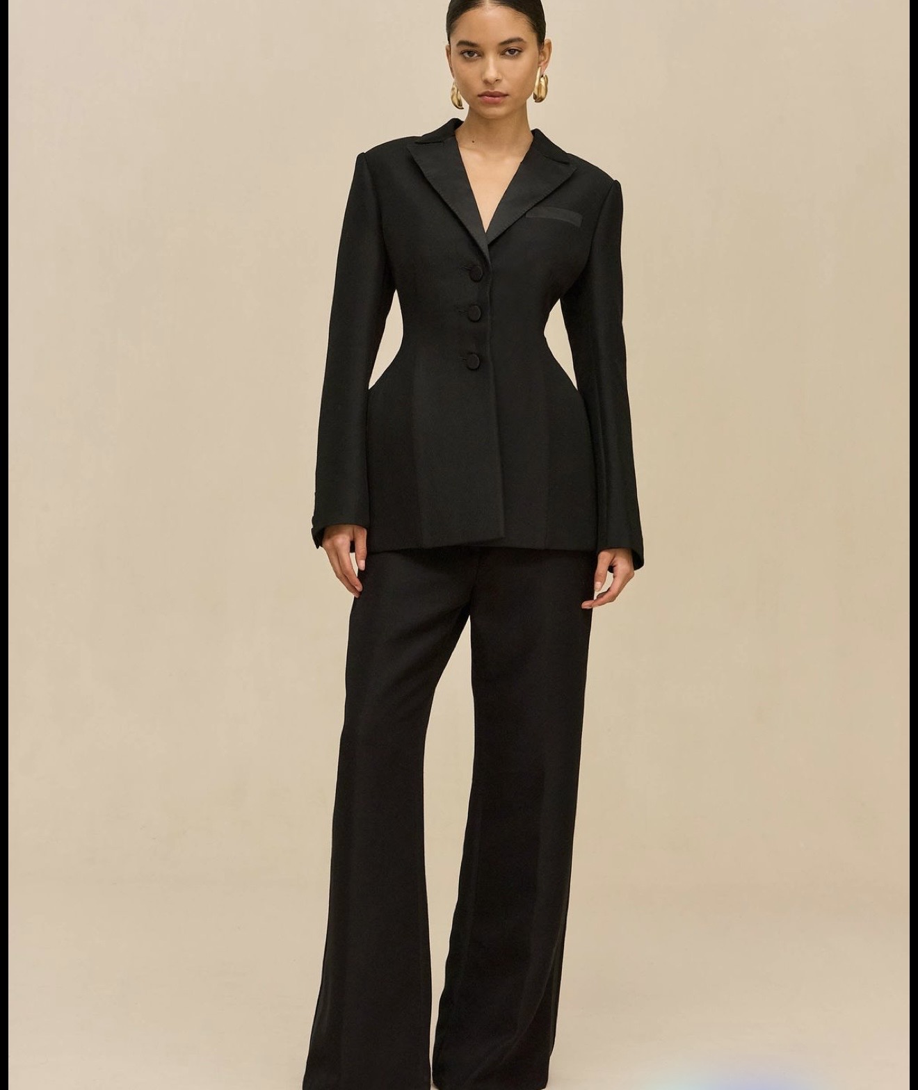 Elegant Tailored Blazer & Wide-Leg Pants Set