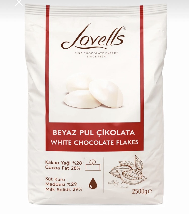 Ülker Lovells Beyaz Fildişi Pul Çikolata 2.5 Kg