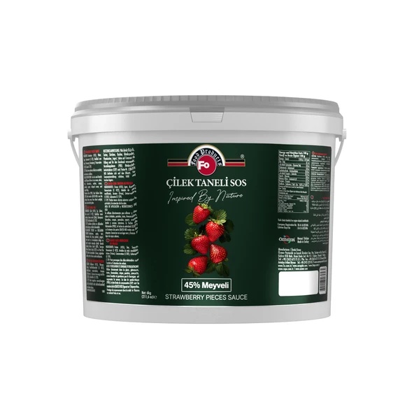 FO Çilek Taneli Sos 6 Kg (%45 Meyveli)